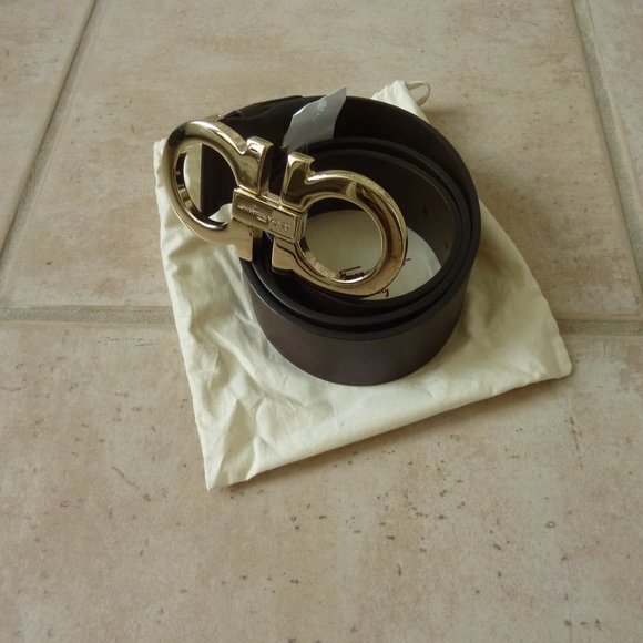 Salvatore Ferragamo Large Gancini Buckle Logo Belt